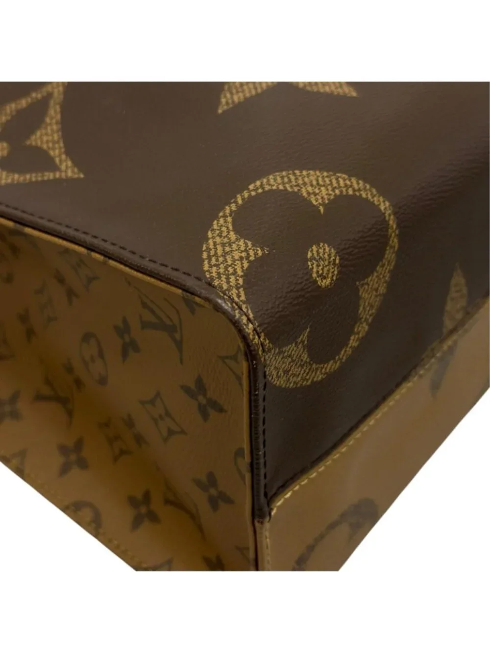 Louis Vuitton On The Go MM Tote Bag Brown Reverse Monogram Giant